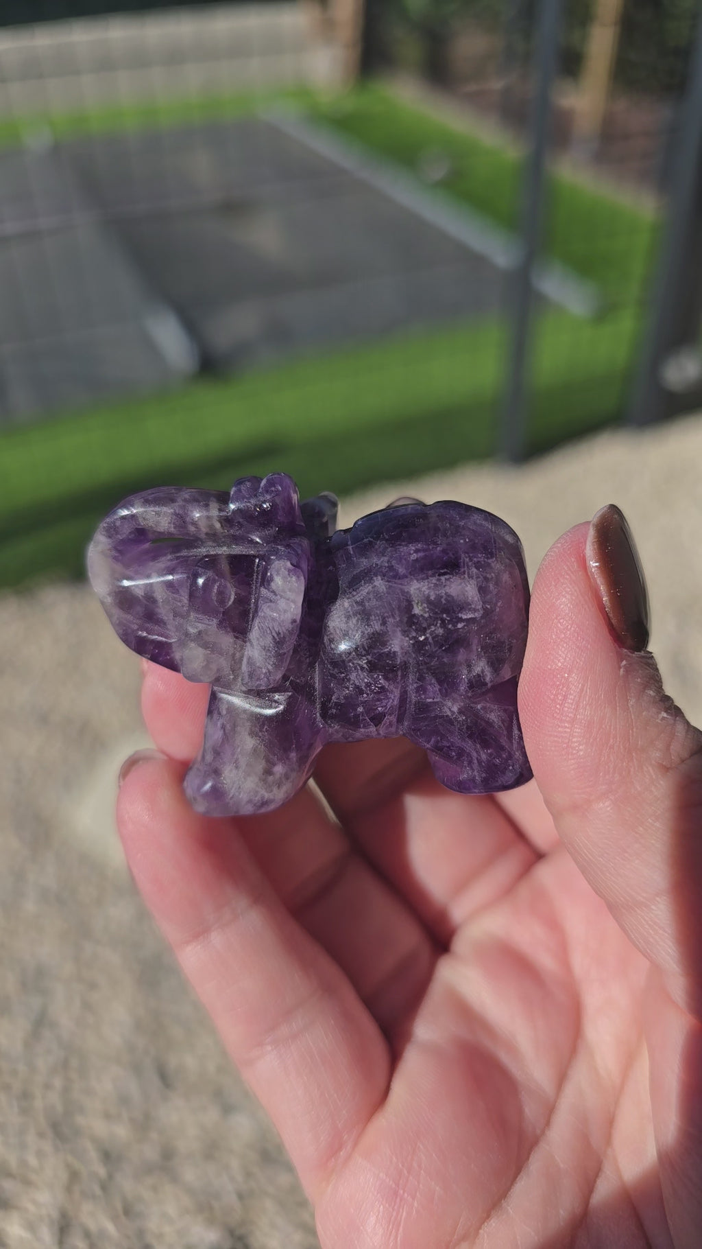 Éléphant 50mm Améthyste – Apaisement & Anti-stress (Pierre naturelle)