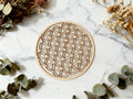 Plaque Fleur de Vie en bois 10 cm – Géométrie sacrée, purification et recharge