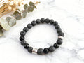 Bracelet Pierre de Lave & Onyx - Ancrage & Protection
