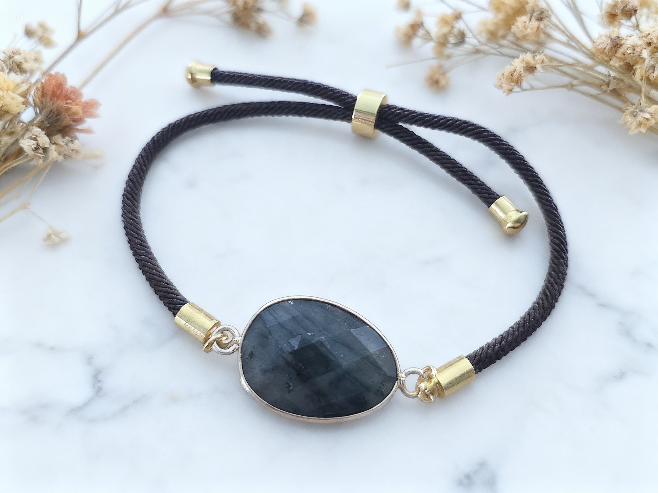 Bracelet cordon Labradorite – Protection & Énergie positive (pierre naturelle)