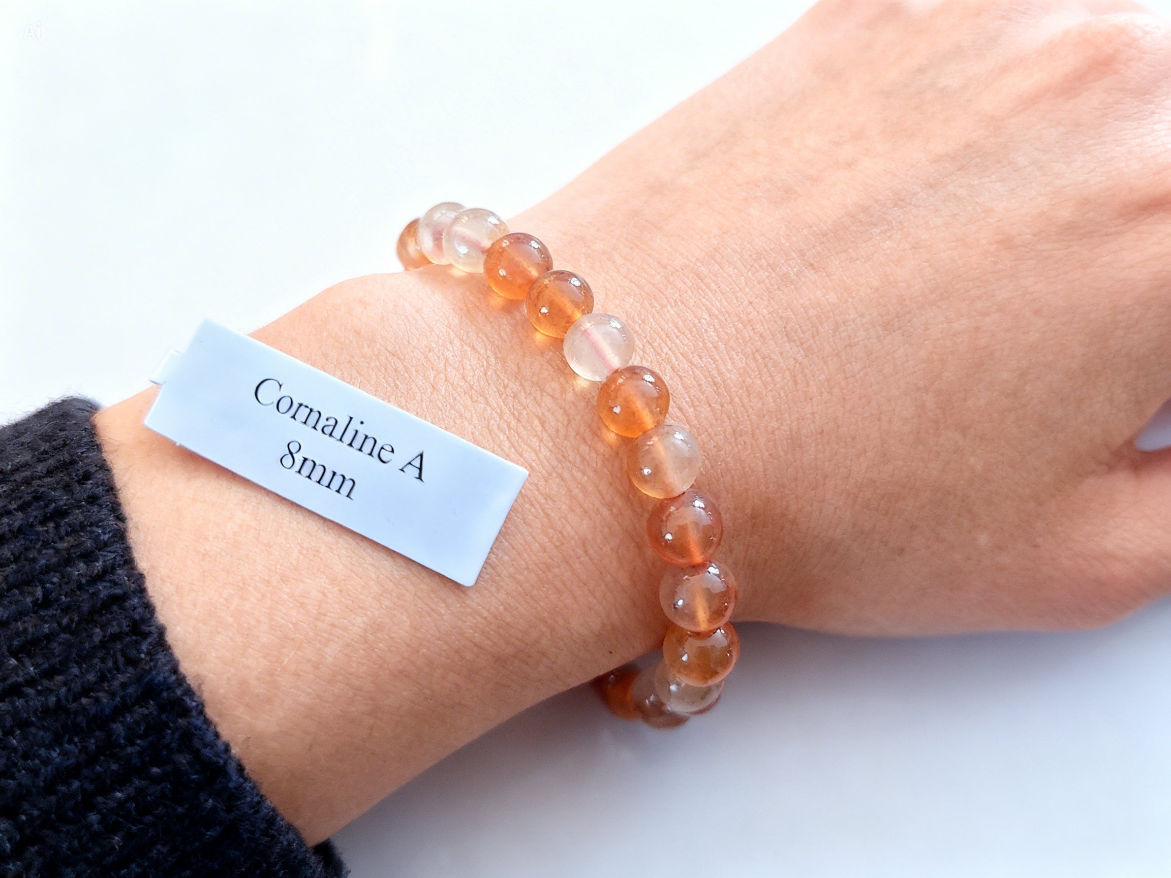 Bracelet 8mm Cornaline – Vitalité & Motivation (pierre naturelle)