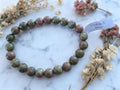 Bracelet  8mm unakite Équilibre émotionnel & Lâcher-prise