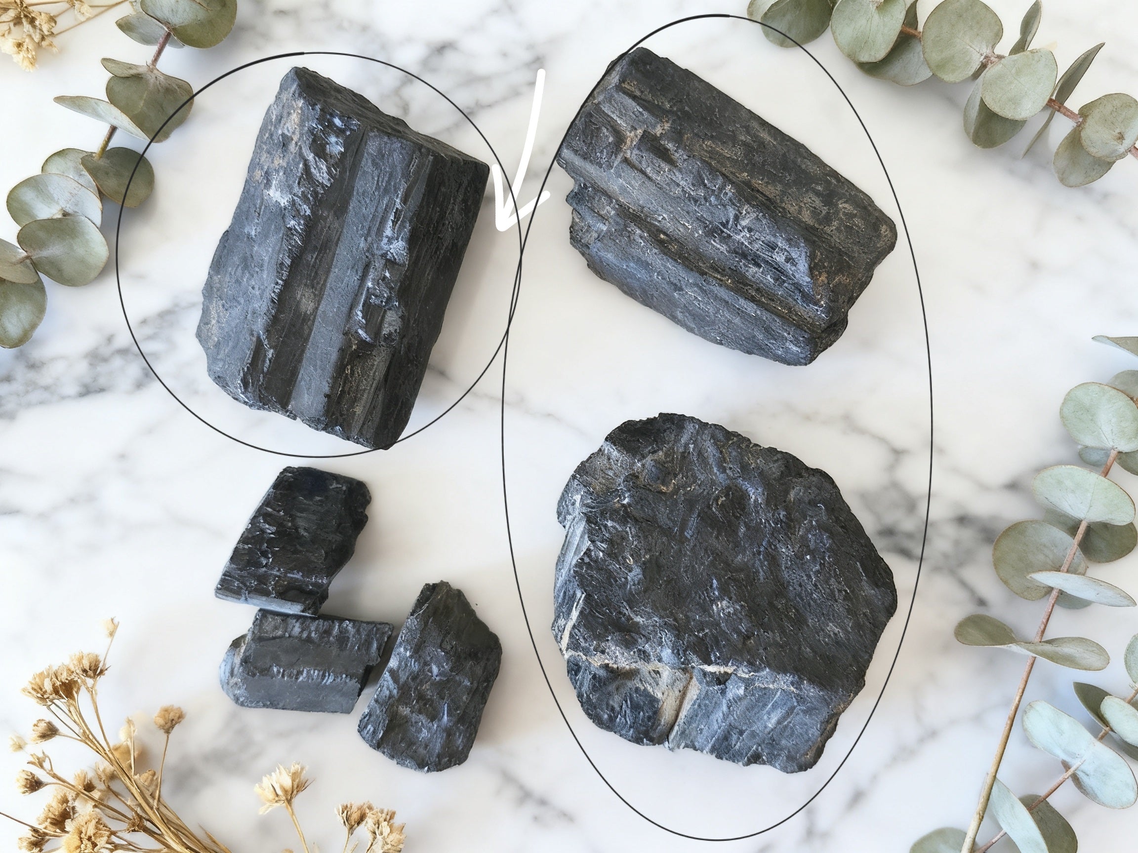 Tourmaline noire brute — protection énergétique puissante | À l'unité ou lot de 4