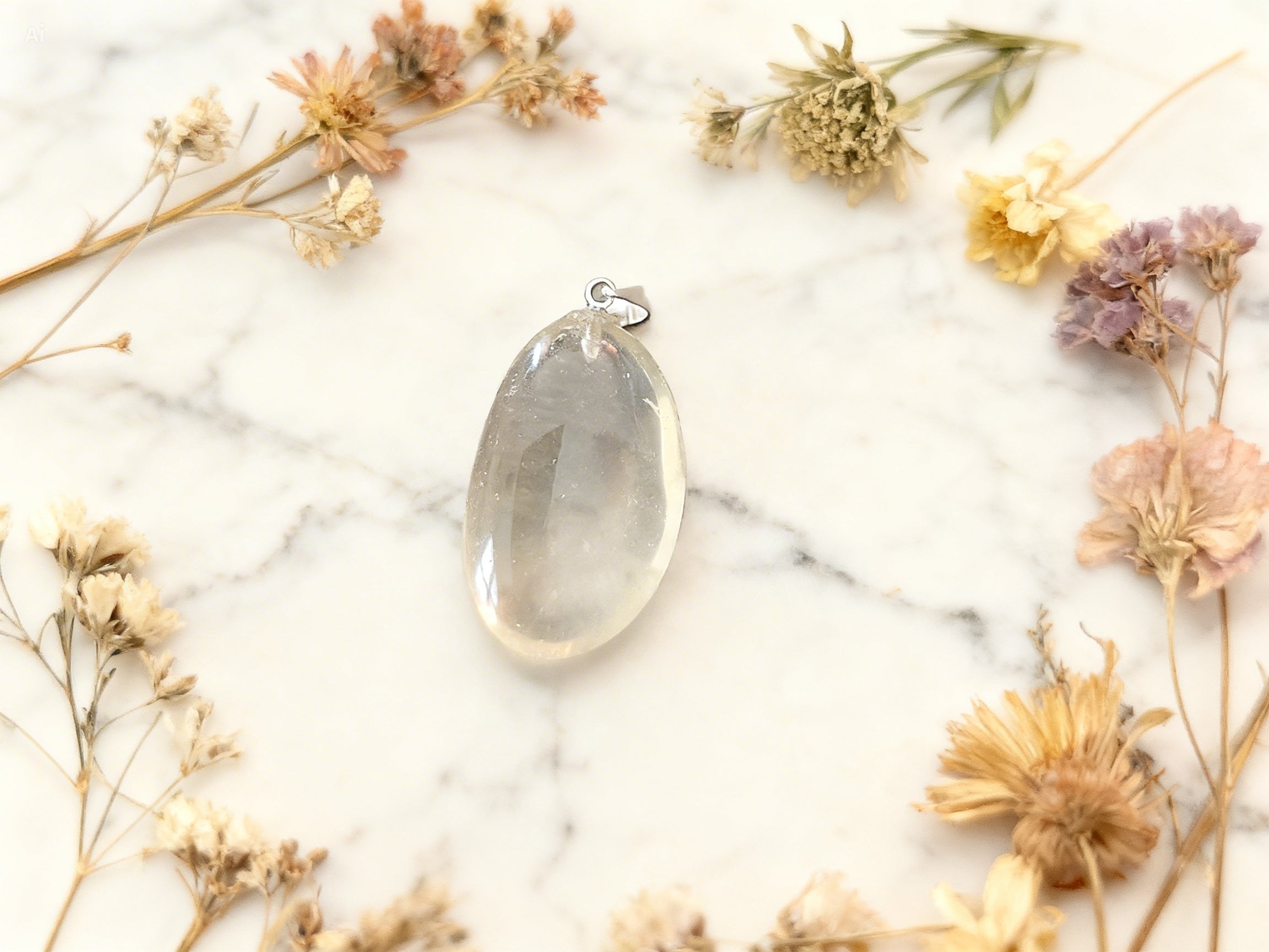 Pendentif Citrine – Joie & Abondance (pierre naturelle)