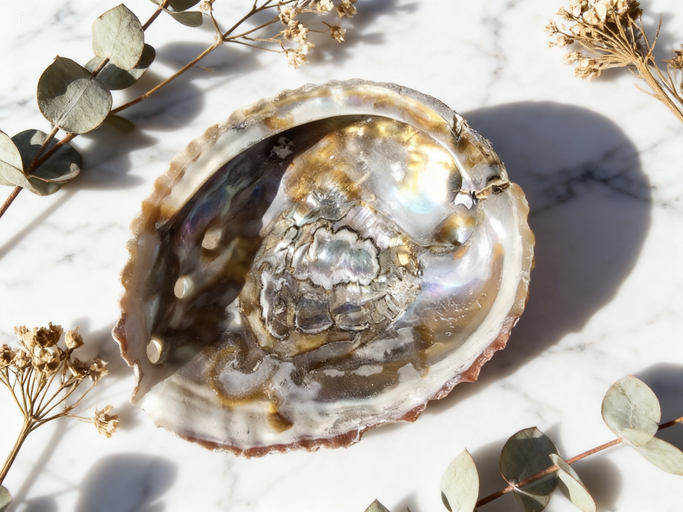 Coquille ormeau naturelle 138g — purification, bien-être & décoration naturelle