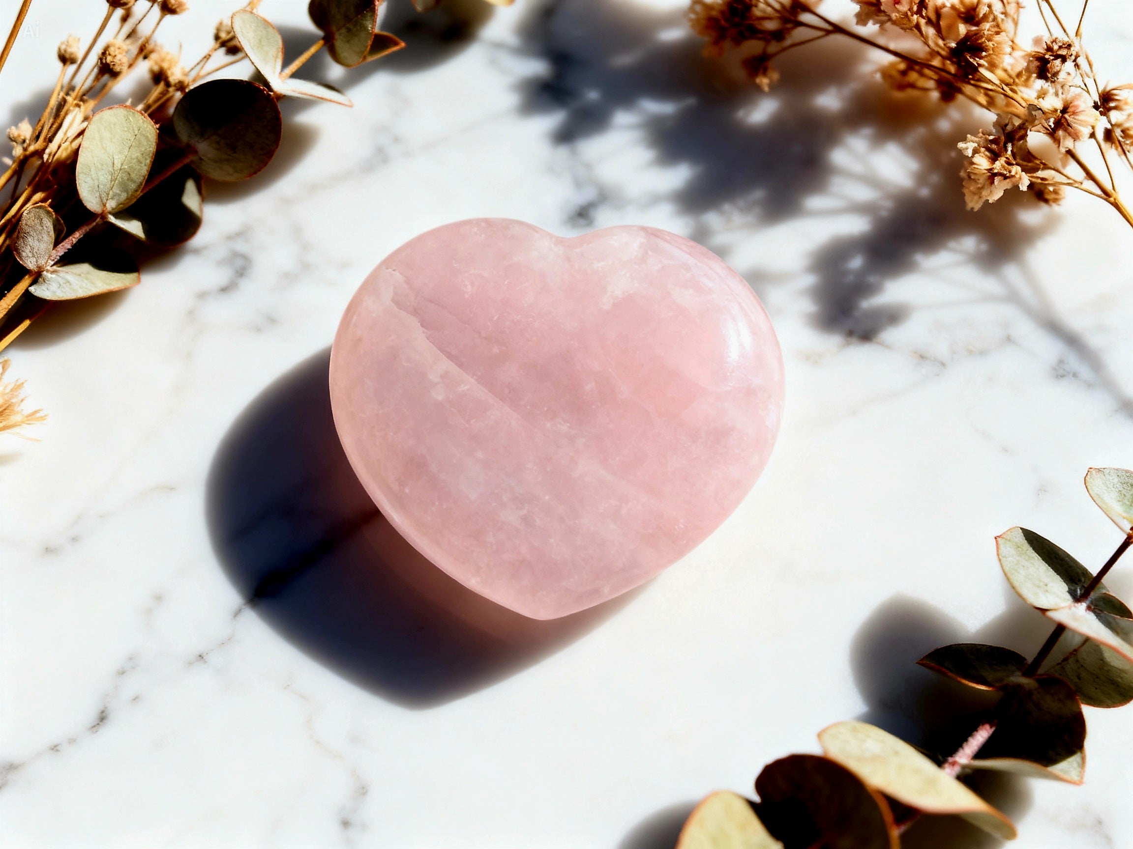 Coeur Quartz Rose - Douceur, amour de soi