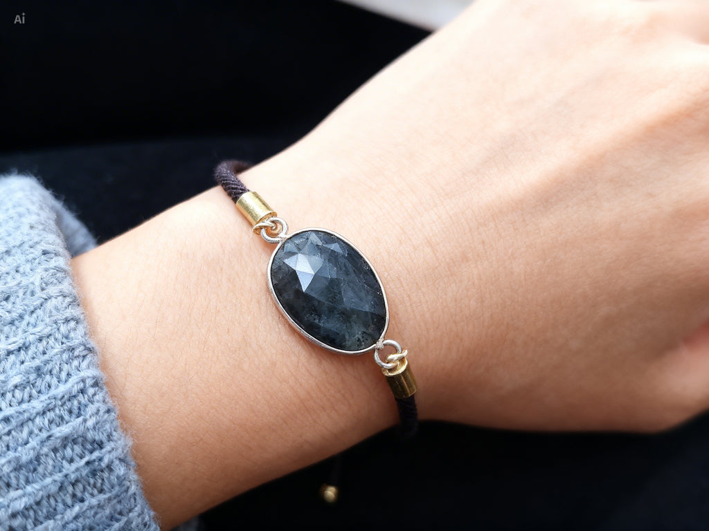 Bracelet cordon Labradorite – Protection & Énergie positive (pierre naturelle)