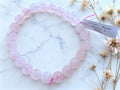 Bracelet 8 mm Quartz Rose Amour & Confiance en soi (Pierre naturelle)