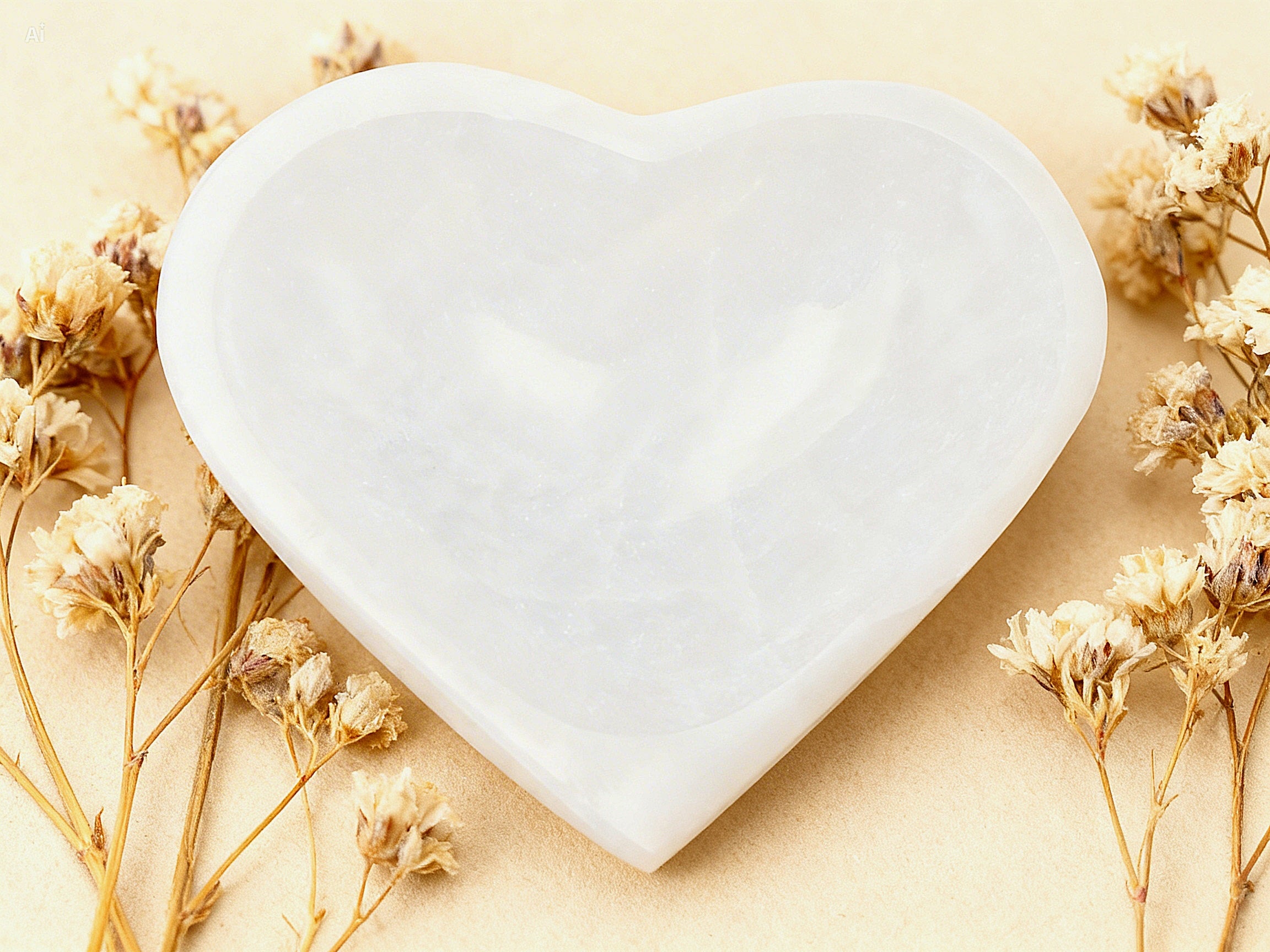 Bol coeur Sélénite - Purification et recharge des pierres