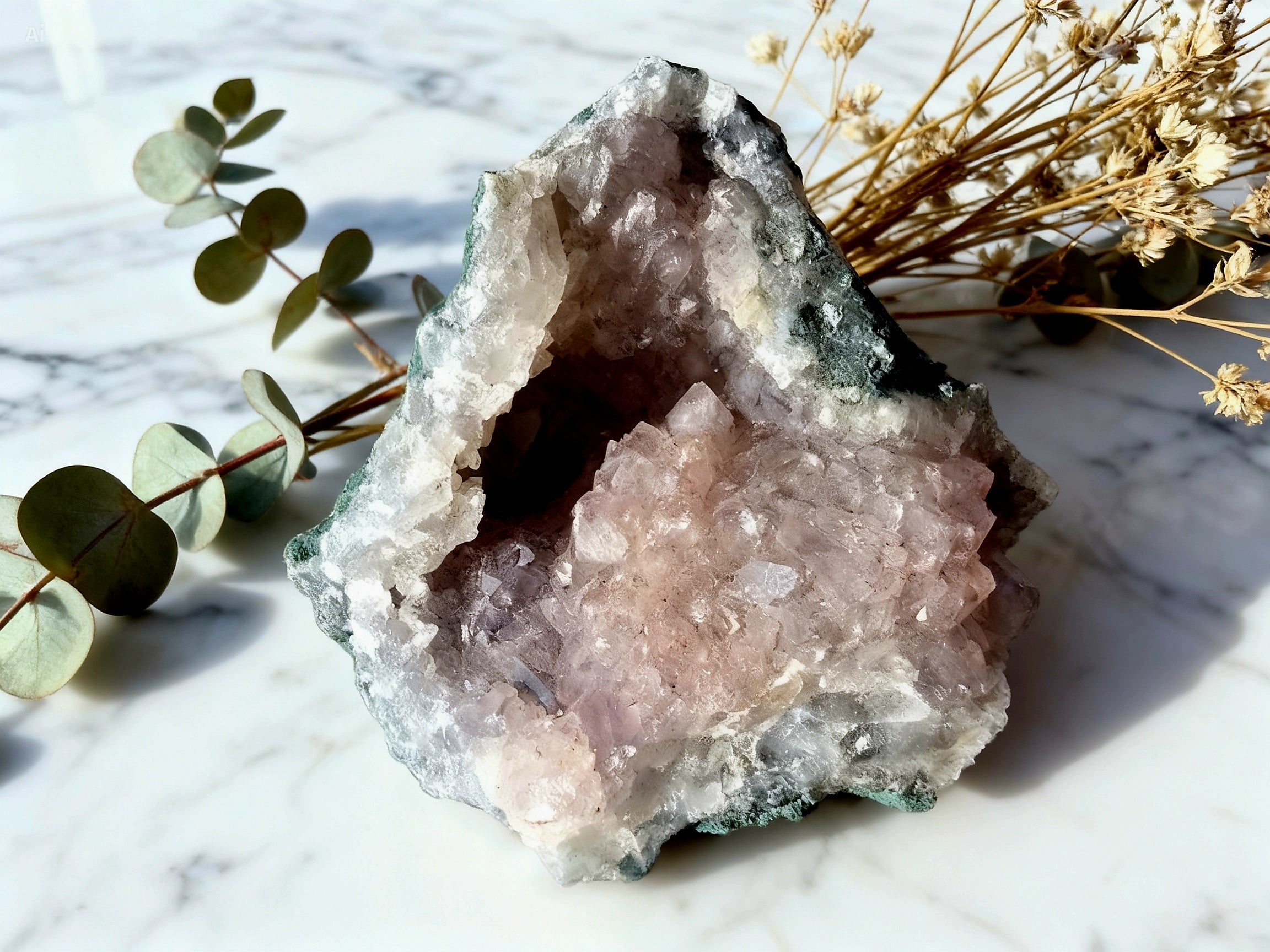 Géode améthyste naturelle 555g — purification, apaisement & décoration bien-être