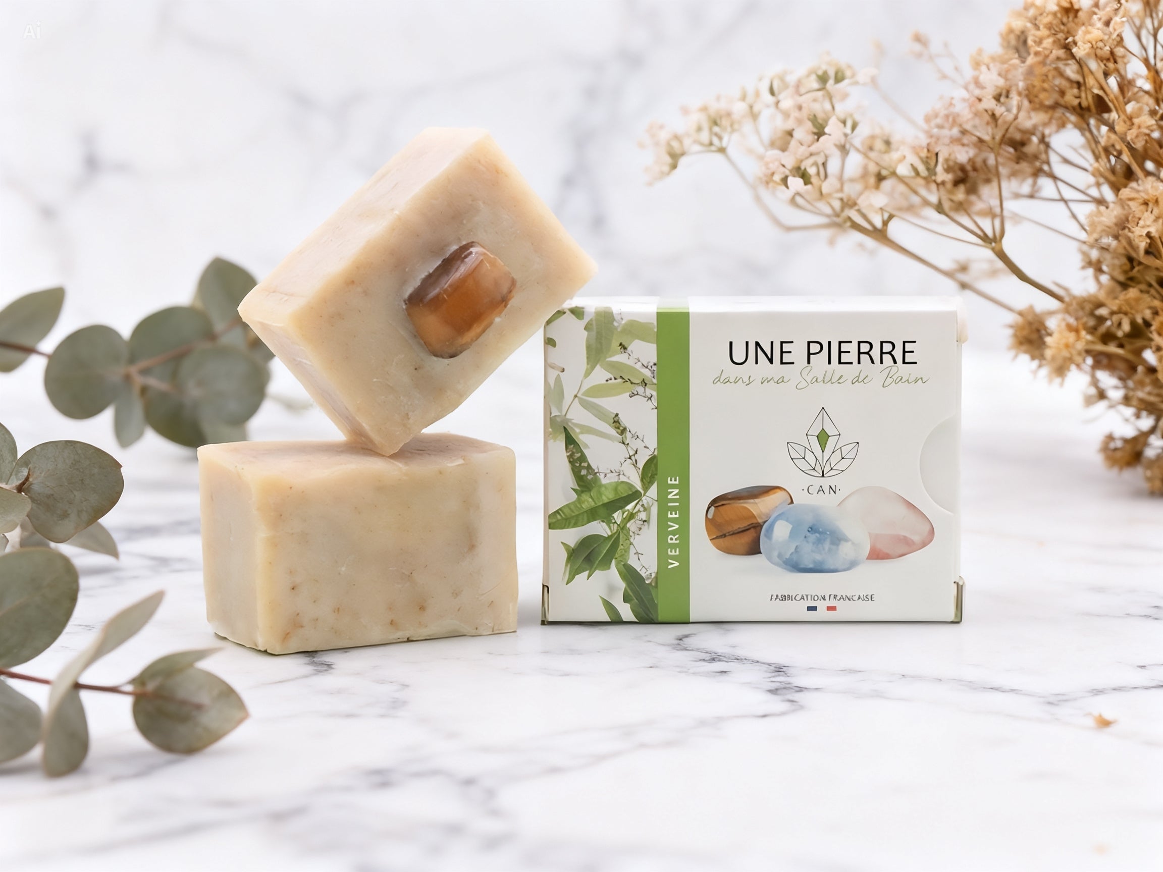 Savon Verveine avec pierre naturelle